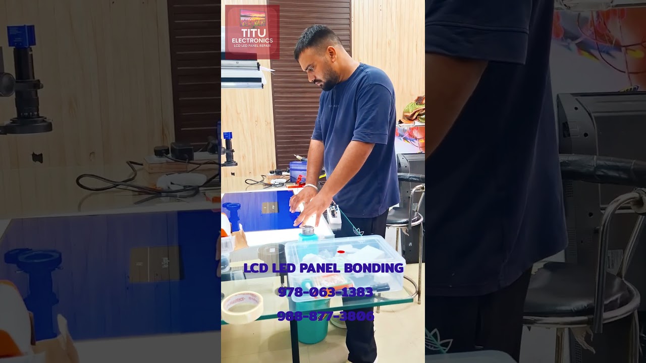 All Type LCD LED TV Panel Repair With Bonding Machine at Titu electronics Chowk shekhan Moga punjab