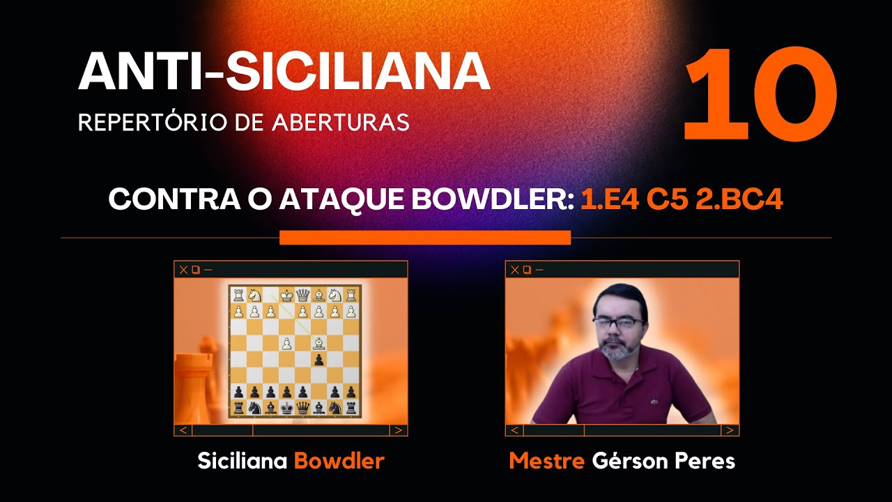 ANTI-SICILIANA: COMO ENFRENTAR O ATAQUE BOWDLER? | MESTRE GÉRSON PERES