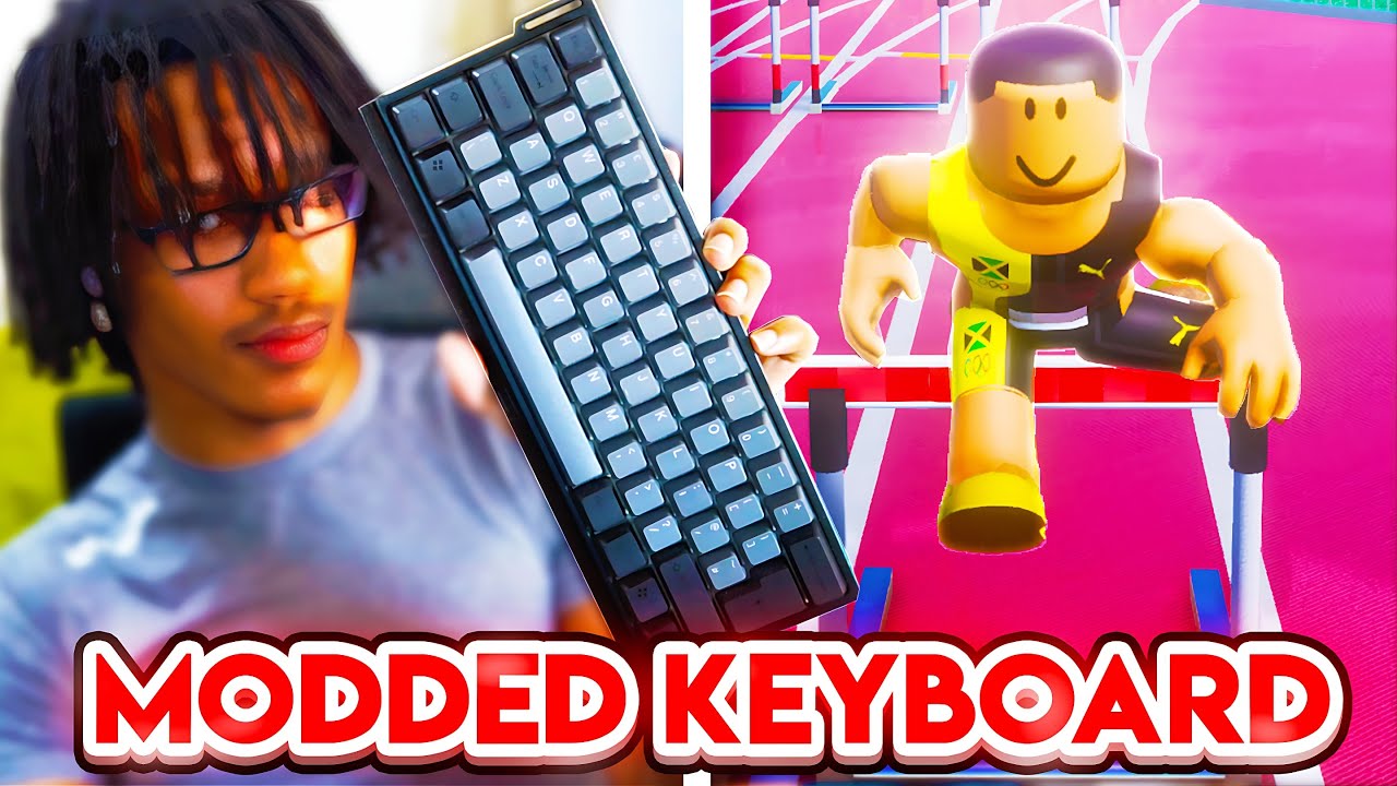 I Cheated With a MODDED KEYBOARD in Roblox Track & Field