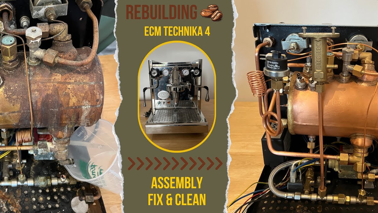 Rebuilding and repairing ECM Technika 4 - a shocking espresso machine transformation