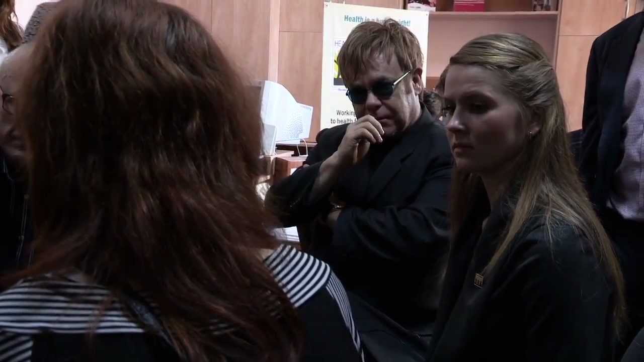 Ahead of World AIDS Day 2011, Elton & David Visit EJAF Projects in Ukraine