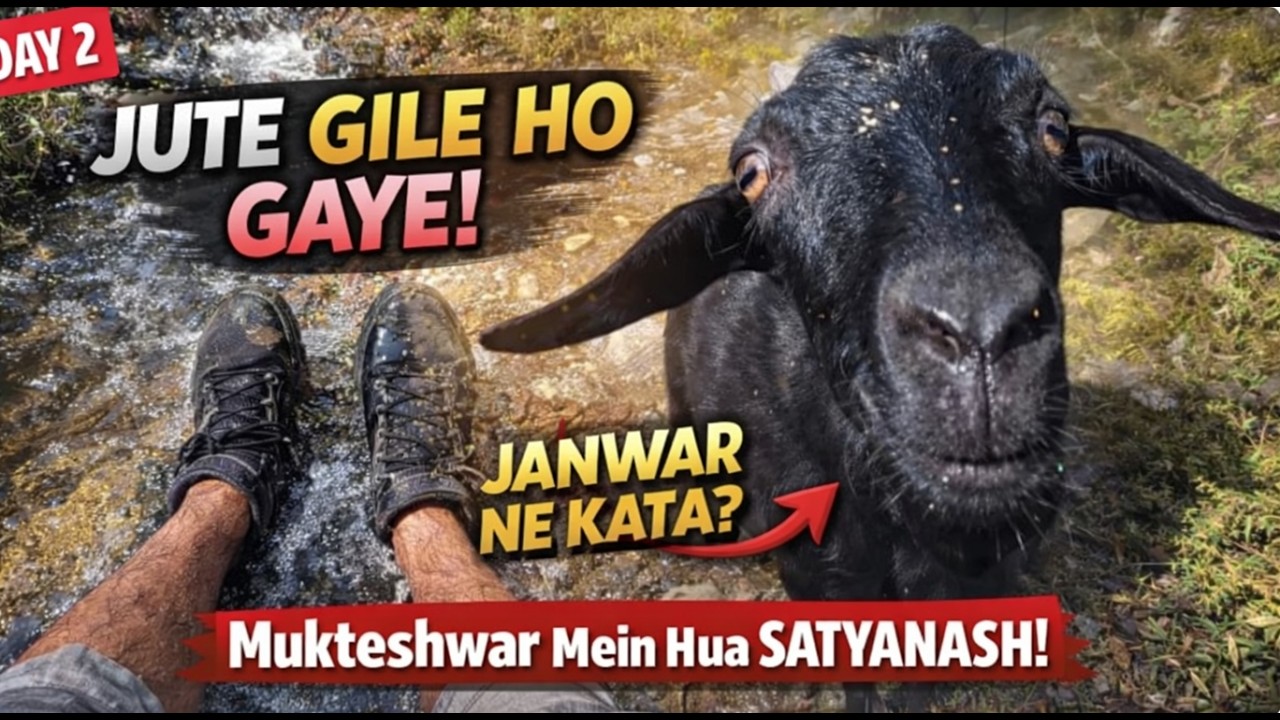 “Mukteshwar Mein Hua KAAND! 😱 | Jute Nadi Mein | Bakriya | Off-Road Ride! | Day - 2 (Part -1)