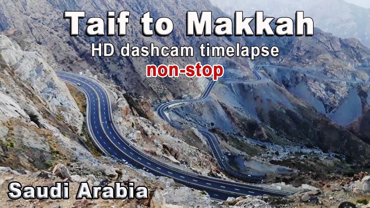 Taif road to Makkah, Saudi Arabia HD video 2020