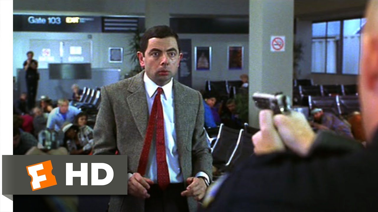 Bean (3/12) Movie CLIP - Airport Police Chase (1997) HD