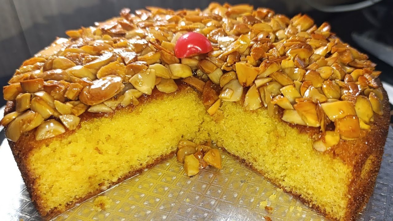 Honey Almond Cake | Homemade Almond Cake | Soft & Moist Teacake 