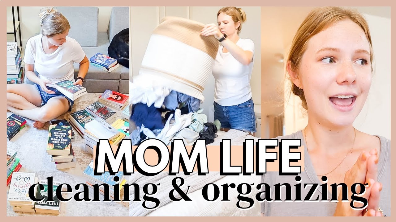 MOM LIFE MOTIVATION | organizing & cleaning my entire house | stay at home mom cleaning motivation