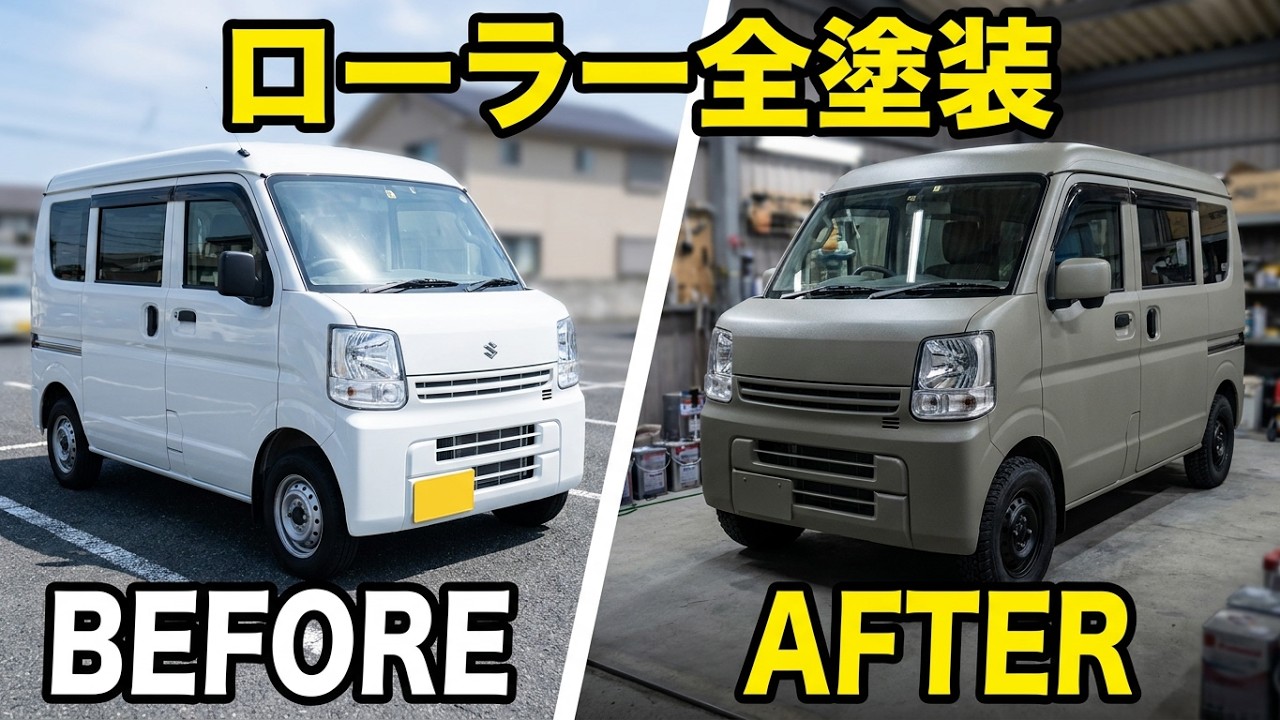 ローラーでDIY塗装してみた [DA17V エブリィ・タカラ塗料]