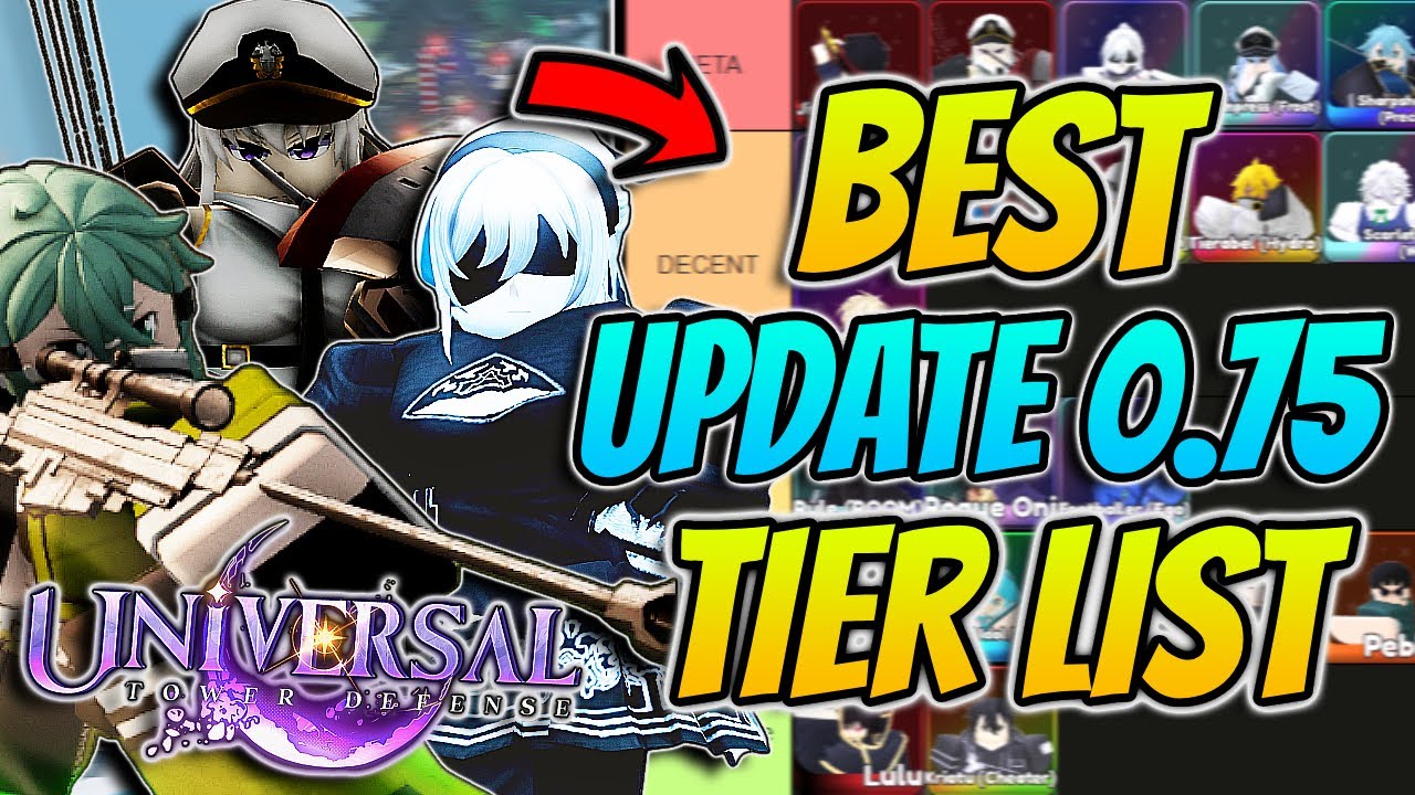 The *BEST* Update 0.75 Tier List In Universal Tower Defense!