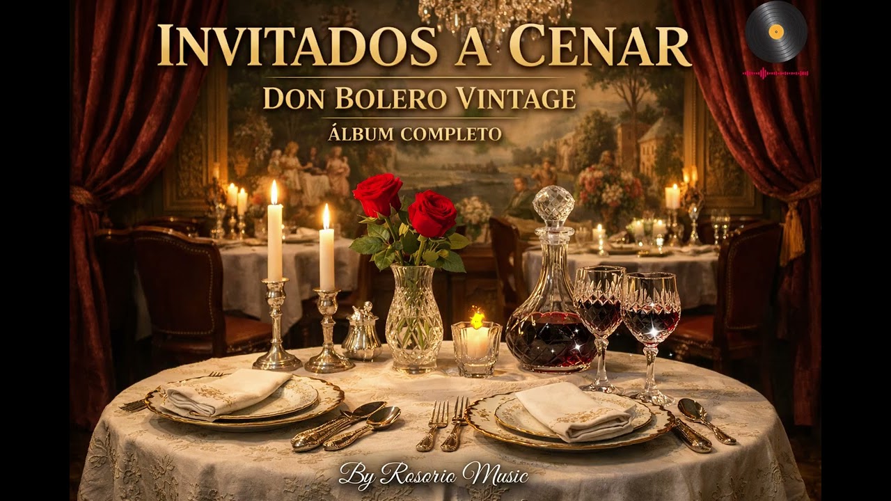 BOLEROS INSTRUMENTALES  INVITADOS A CENAR DON BOLERO VINTAGE  ÁLBUM COMPLETO MÚSICA ORIGINAL.