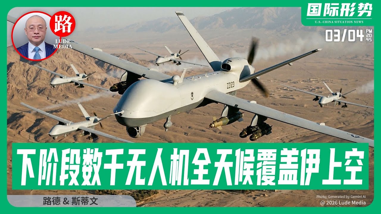 【路德社】美以下一阶段行动部署如下，撤回战机舰队，数千无人机全天候覆盖伊朗上空，伊朗目标冒头就打；美洲际弹道导弹也在准备中，将被会来打击伊朗目标训练数据，全都是为了2027对付中共；3/4/2026