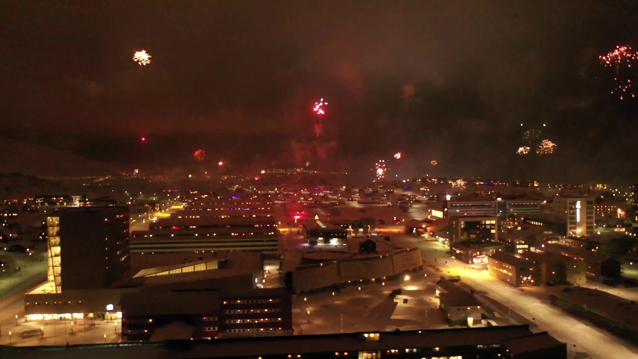 🇬🇱️💥 HAPPY NEW YEAR FROM NUUK GREENLAND 🇬🇱️💥 AERIAL MAVIC 2 PRO DRONE FOOTAGE IN NUUK