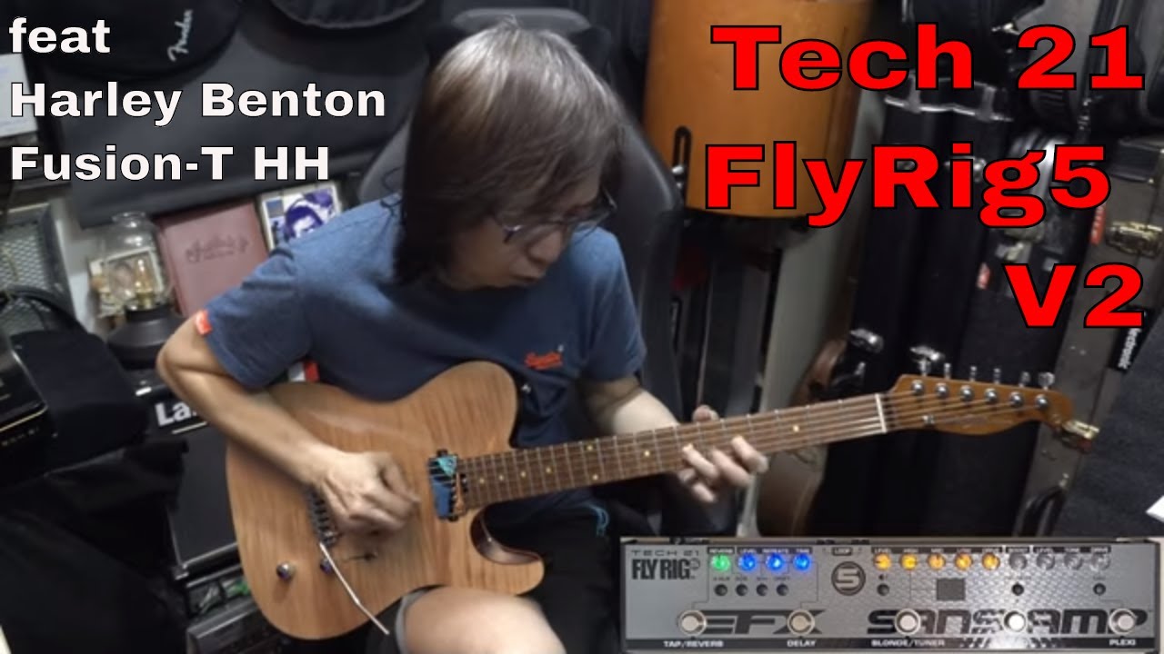 Tech 21 NYC FlyRig5 Ver 2 с участием Harley Benton Fusion-T HH Roasted FNT