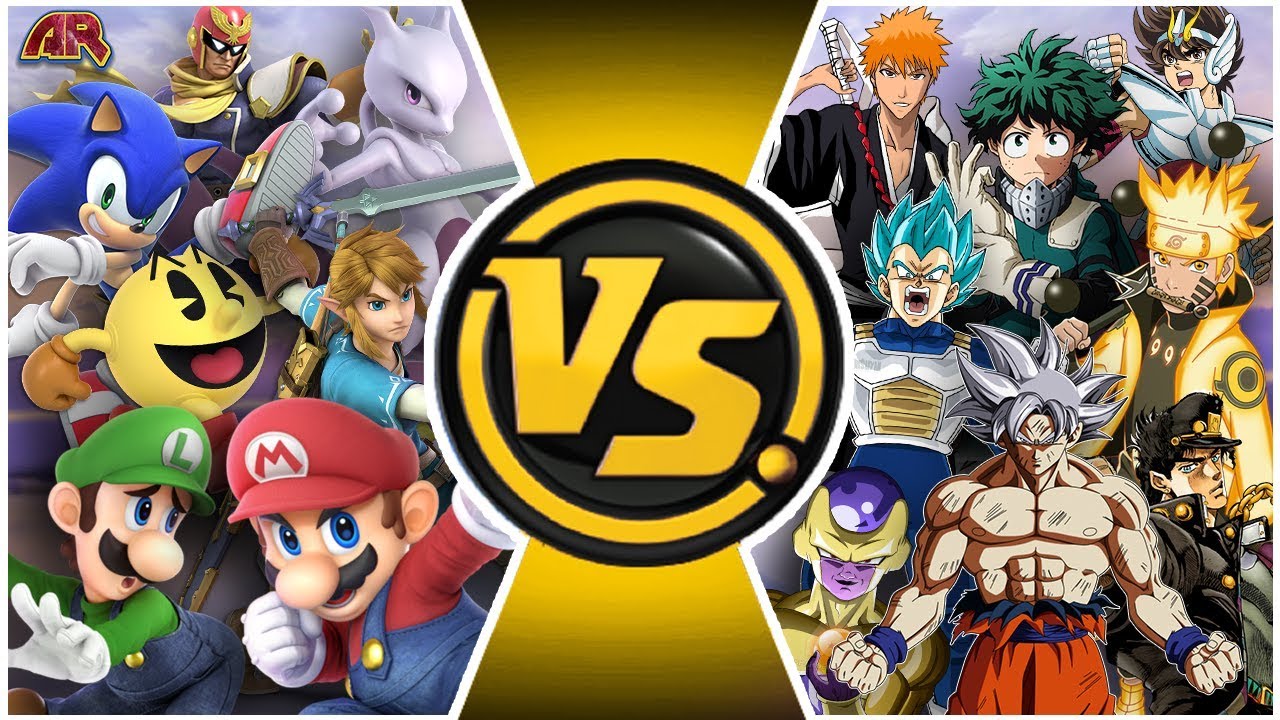 SMASH ULTIMATE vs JUMP FORCE! (Mario & Sonic vs Goku & Naruto TOTAL WAR) | CARTOON FIGHT CLUB EP 300