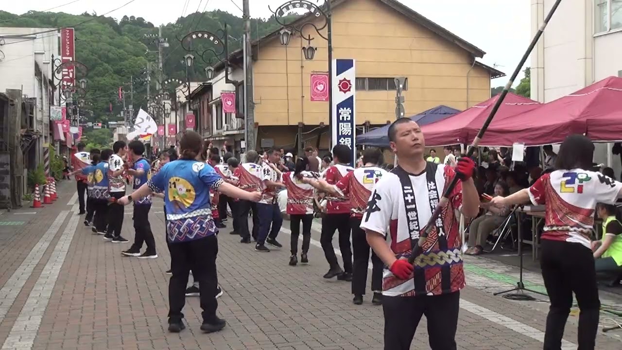 二十一世紀連　夏椿組　駅前通り第1会場　第22回常陸国YOSAKOIまつり