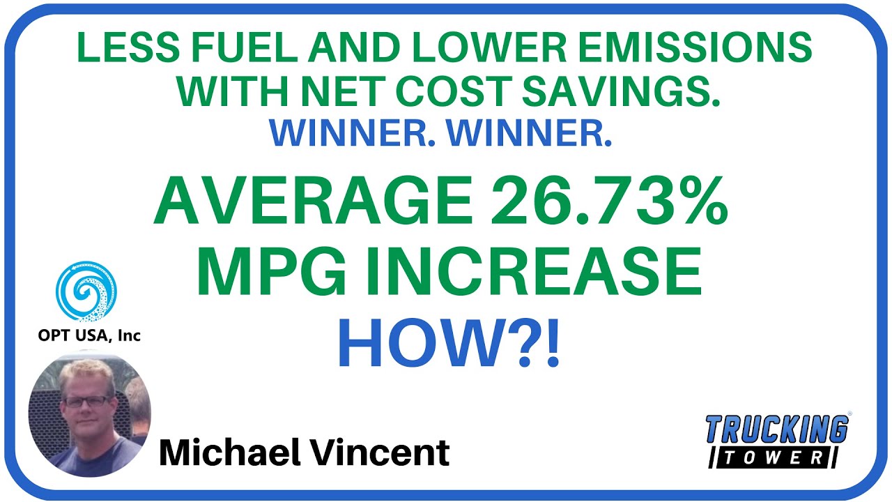 Less Fuel and Lower Emissions with Net Cost Savings.  Average of 26.73% MPG Increase.  This is How.