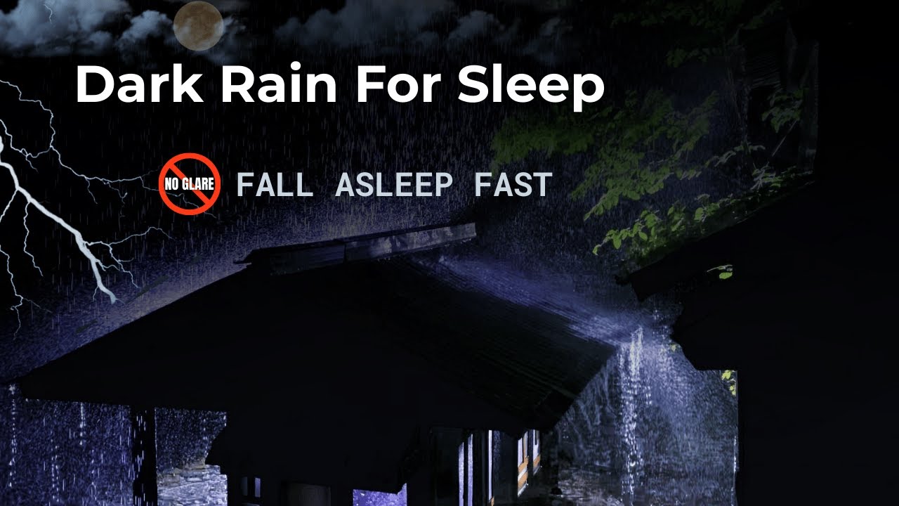 No Glare Rain for Sleep | Gentle Rain Sounds for Deep Sleep, Relaxation & Stress Relief 🌧️😴