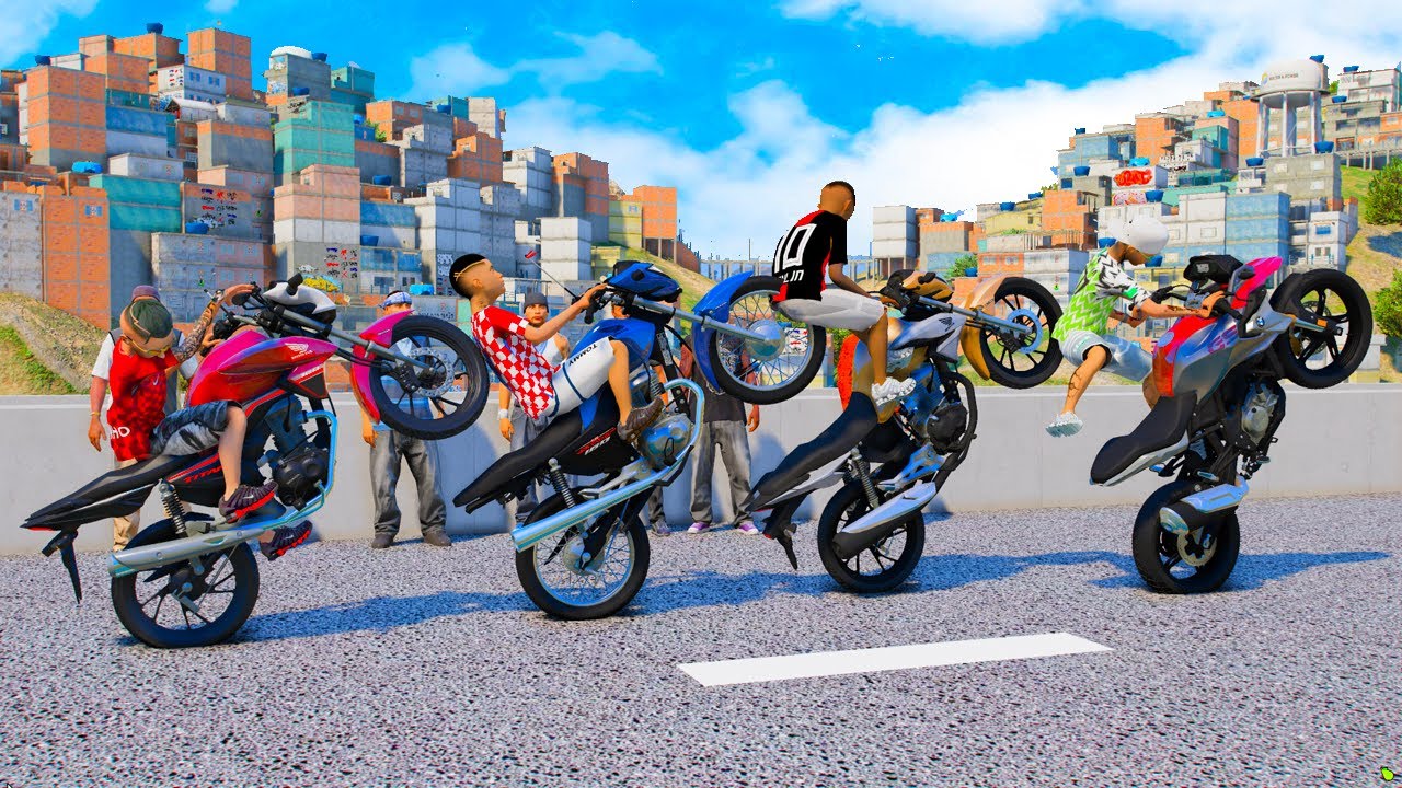 TREINANDO GRAU DE MOTO COM MEUS AMIGOS no GTA 5 O FILME