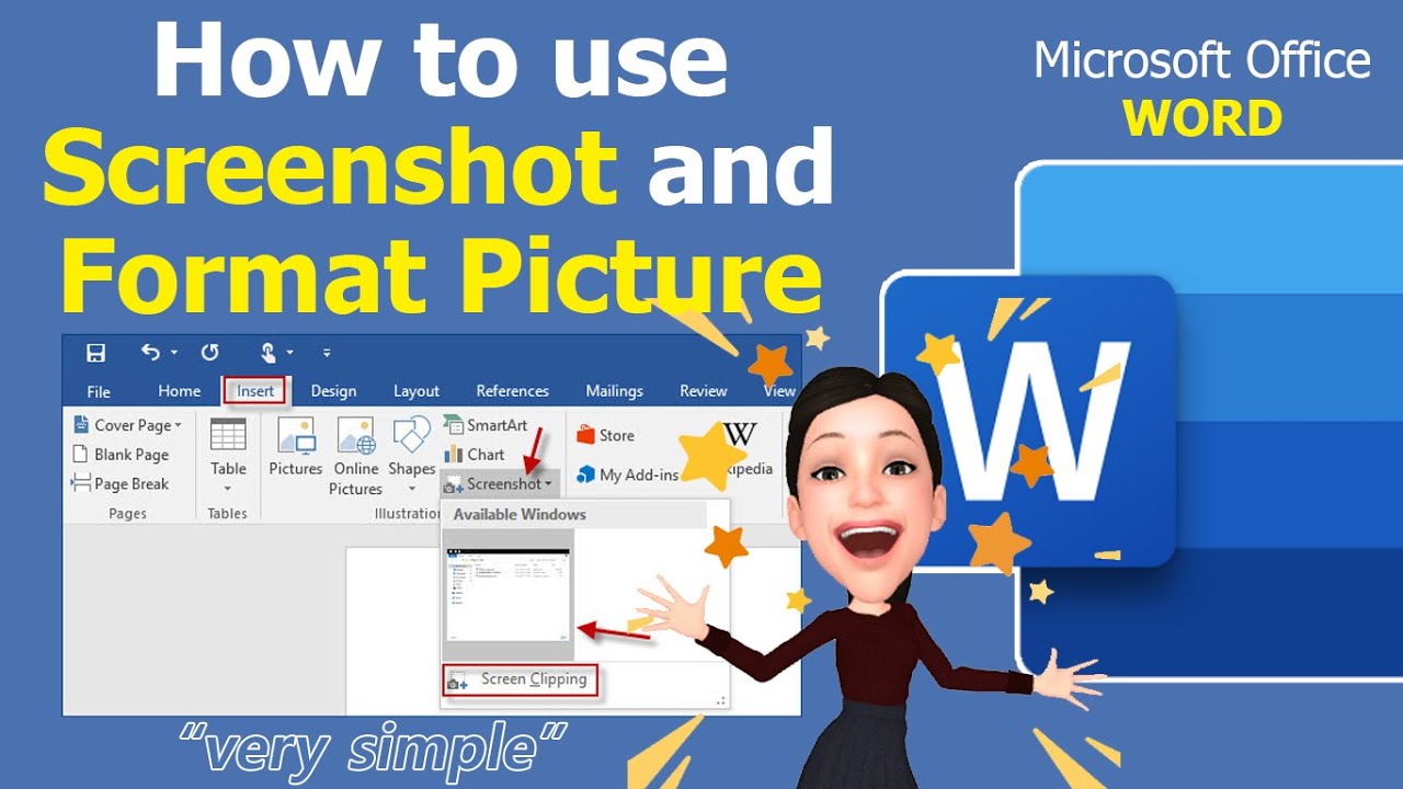Microsoft Office WORD | How to use SCREENSHOT and Format your Pictures - 11