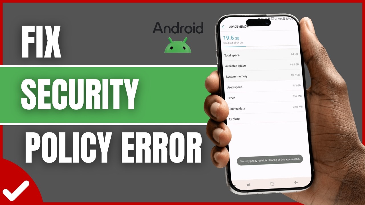 How To Fix &ldquo;Security Policy Restricts Clearing of Application Data&rdquo; (2026) | Android Security Policy