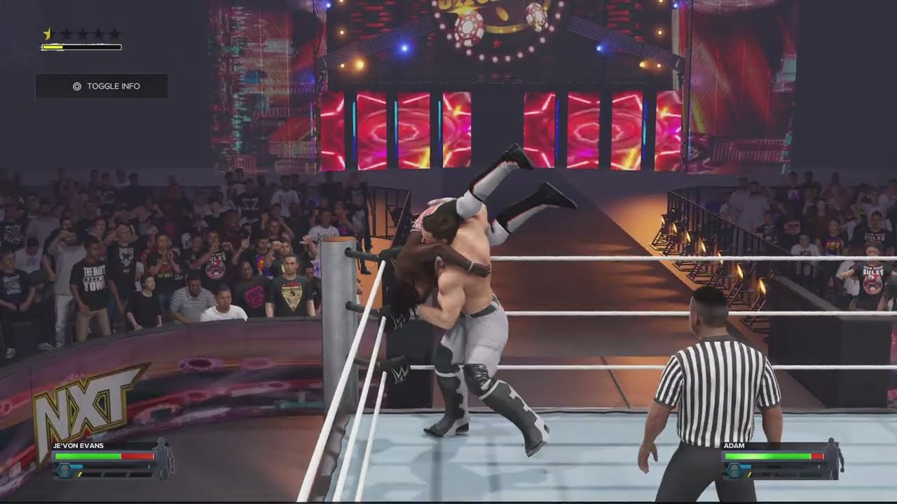 WWE 2K24 Adam vs Jevon Evans for the NXT Championship at NXT Jackpot