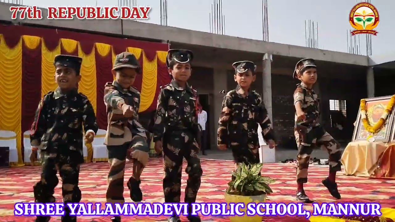 Republic Day Special | Patriotic Remix Dance by Kids | Shree Yallammadevi Public School -2026
