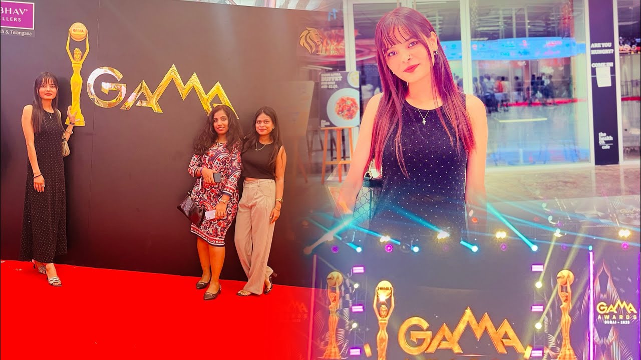 Gama awards day with my ladies 😍first time seeing celebrities in dubai 🇦🇪🥳🥰😅especially Brahmanandam 