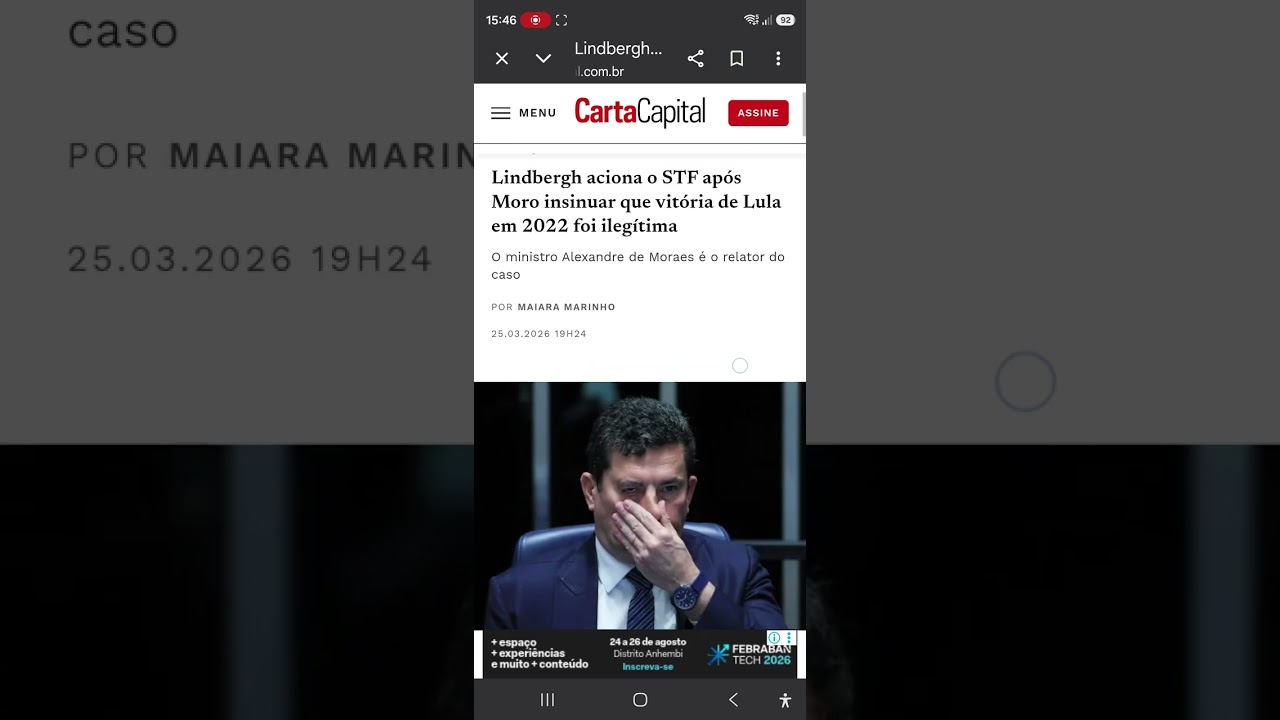 MORO SOB MIRA DE MORAES PPR CONTA DE LIDBERGH AP DIZER QUE LULA &Eacute; LENIENTE COM CRIMINOSOS.ADVOCACIA