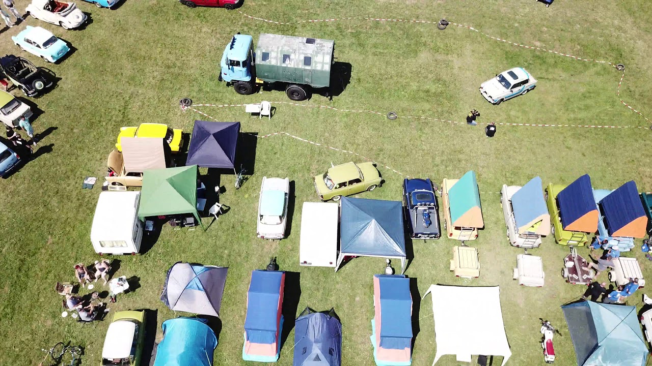 Drohnenflug - Trabant Treffen Mühlhausen 2018 / Schwanenteich