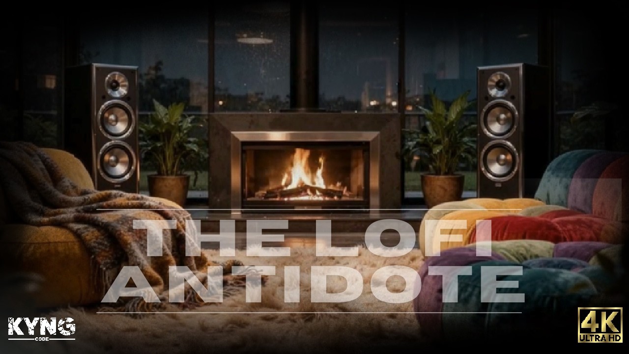 🔥Calming LOfi Atmosphere Fireplace, Thunderstorm [HQ]