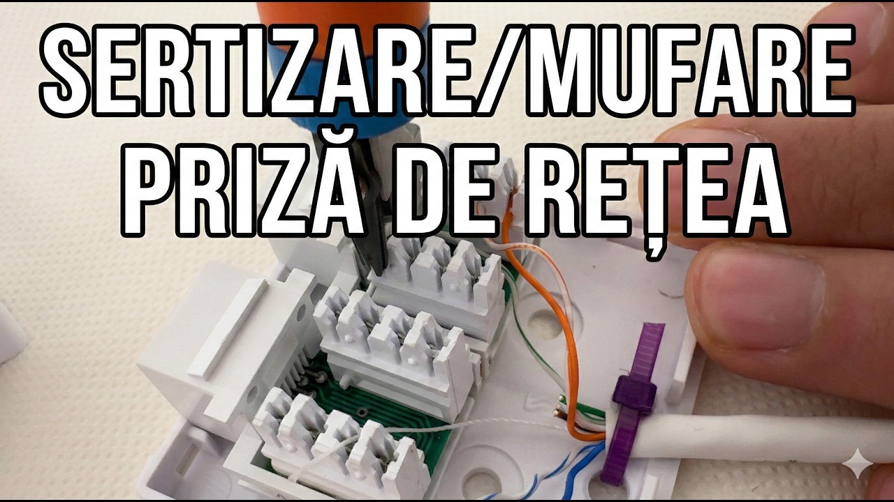Cum se sertizeaza - mufeaza priza de retea - Sertizare/mufare priza de retea
