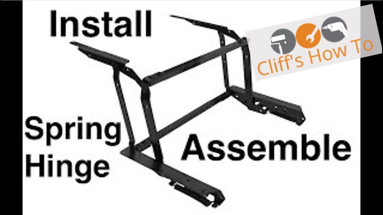 Assemble and Install Lift Up, Spring Loaded Hinge for Table