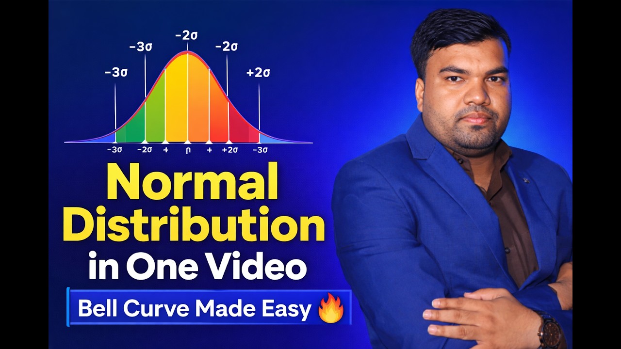 Lecture: Normal Distribution in One Video | Bell Curve Made Easy 🔥
