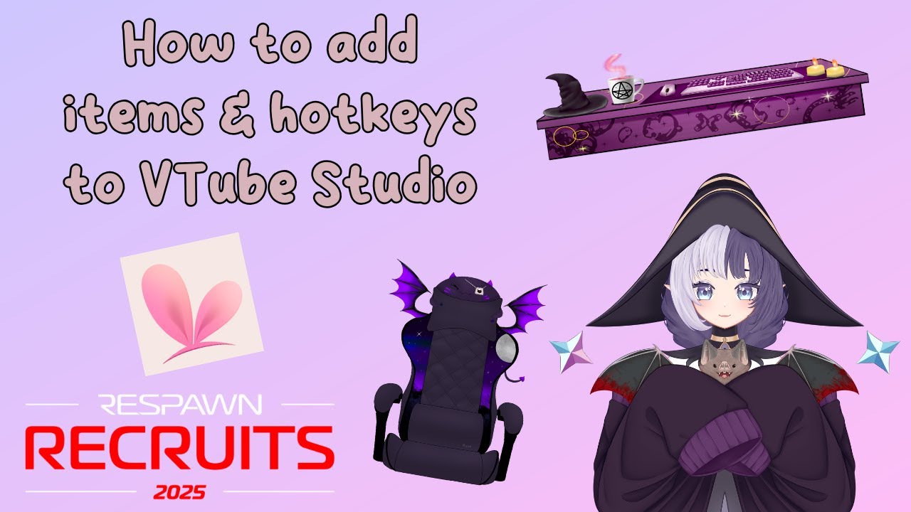 How to add items & hotkeys to Vtube Studio | #RESPAWNRecruits Week 6