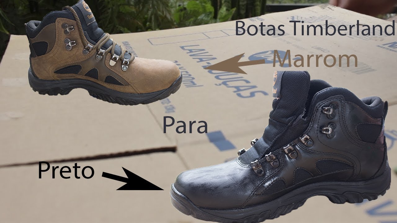 Bota Timberland de Marrom para Preta