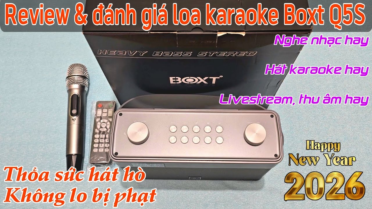 Review v&agrave; đ&aacute;nh gi&aacute; loa karaoke Boxt Q5S - Thỏa sức h&aacute;t h&ograve; kh&ocirc;ng lo bị phạt