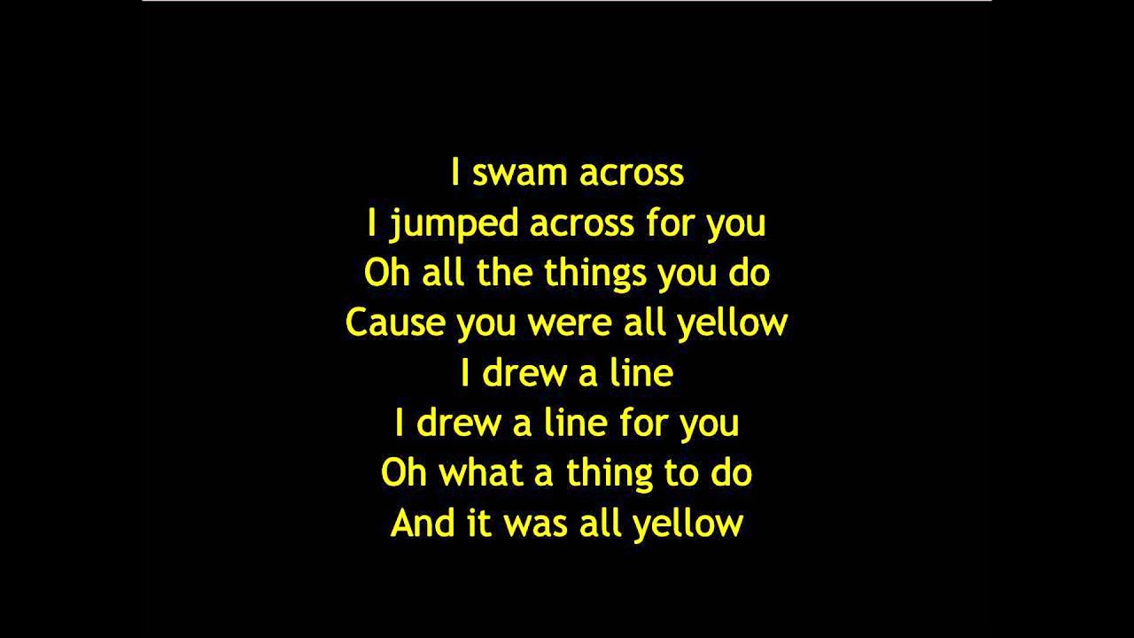 Coldplay - Yellow Lyrics