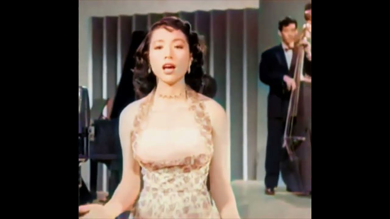 （カラー化）新倉美子　ラビアン・ローズ　昭和2８年　１９５３