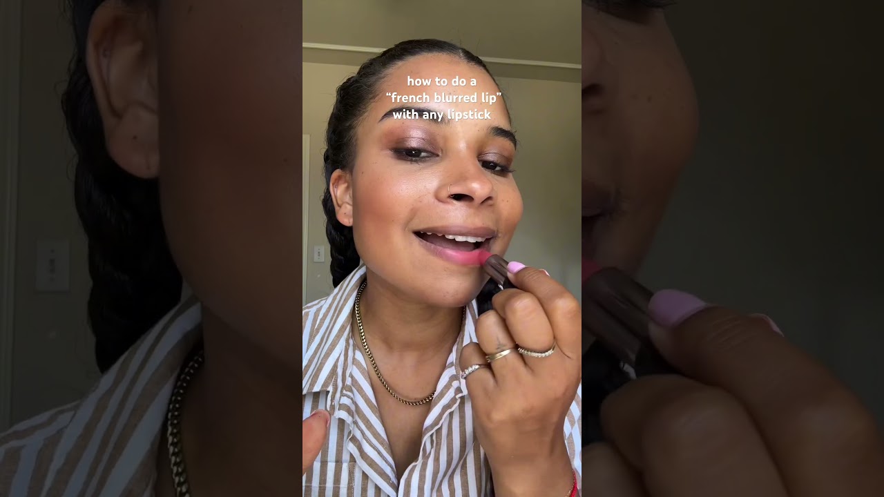 how to do a french blurred lip with any lipstick 🤍 #makeuptutorial #makeuptips #makeup