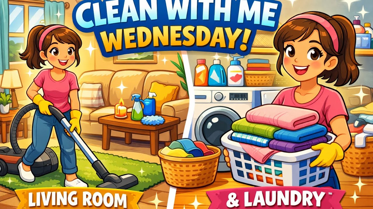 🧼✨ Clean With Me Wednesday | Living Room Reset + Laundry Motivation