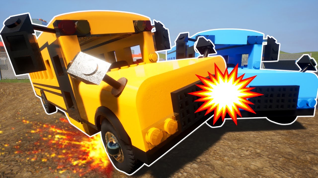 We Stole School Buses And Crashed Them! | Funny Brick Rigs Gameplay