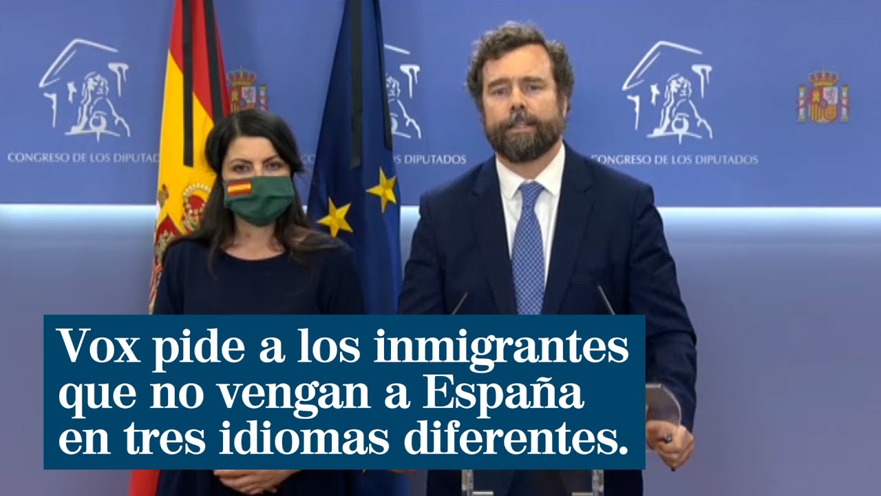 Vox pide a los inmigrantes que no vengan a España en tres idiomas diferentes: 