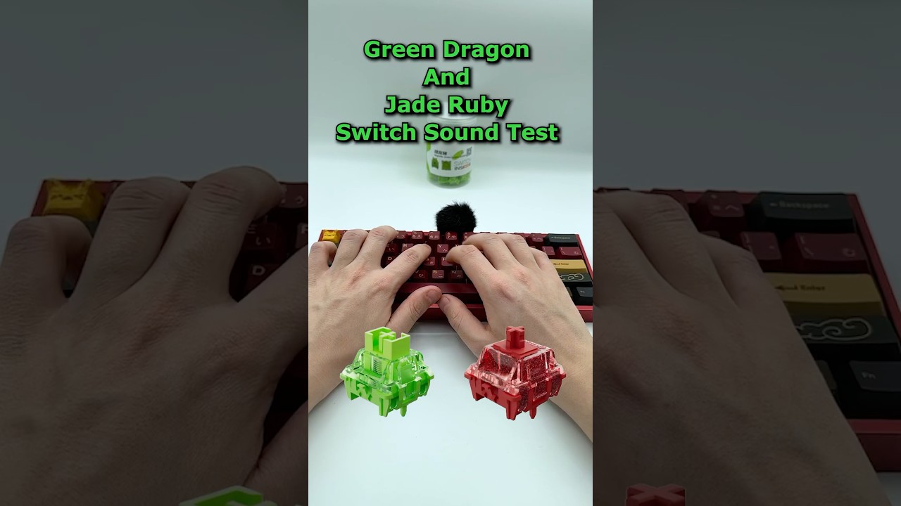 Green Dragon and Jade Ruby Sound Comparison #keyboard #switches #soundtest #magneticswitch