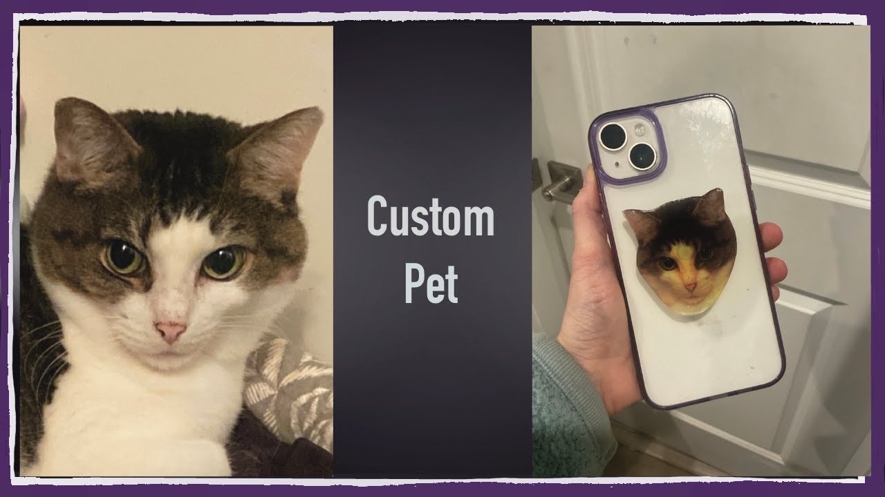 Custom Kitty Phone Popper - Shrink Plastic