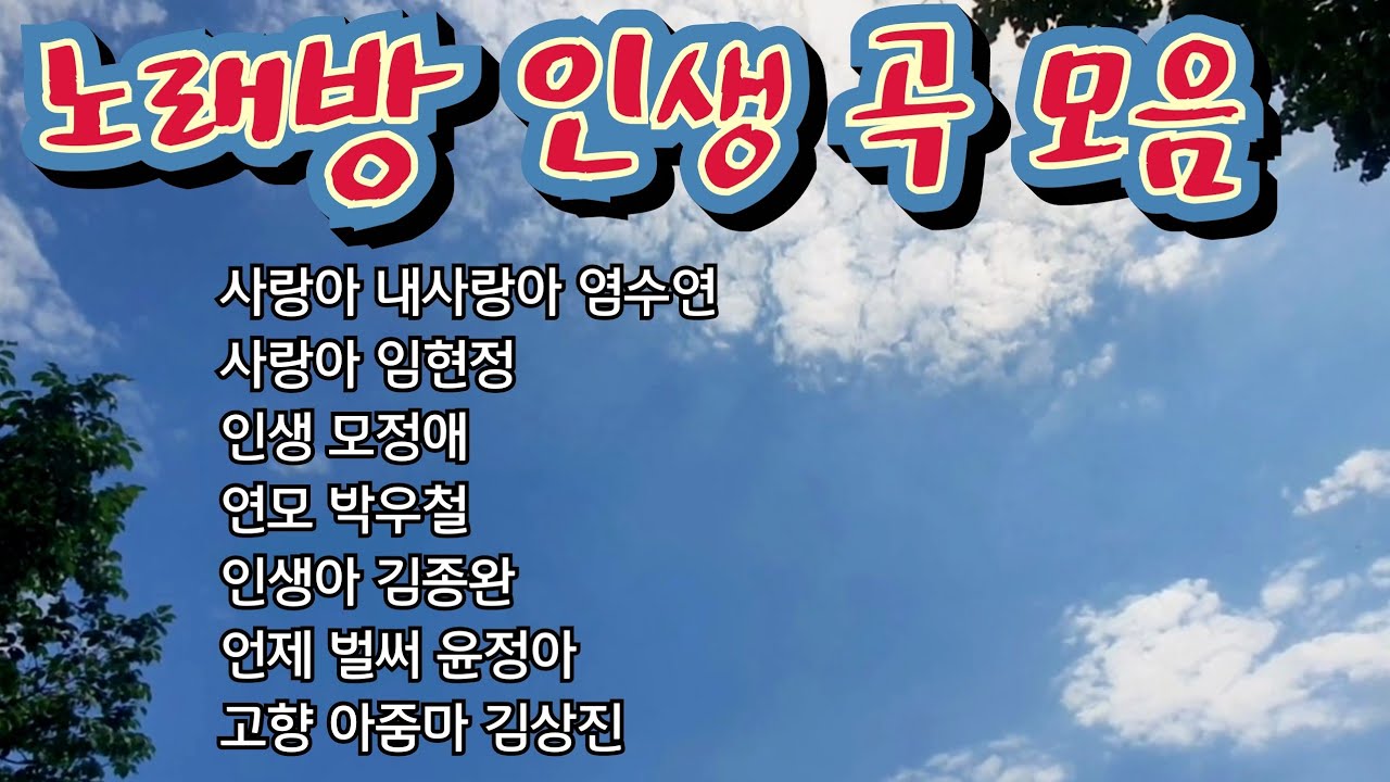 노래방 인생 곡 모음/ 사랑아 내사랑아 염수연/사랑아 임현정/인생 모정애/연모 박우철/인생아 김종완/언제벌써 윤정아/고향 아줌마 김상진