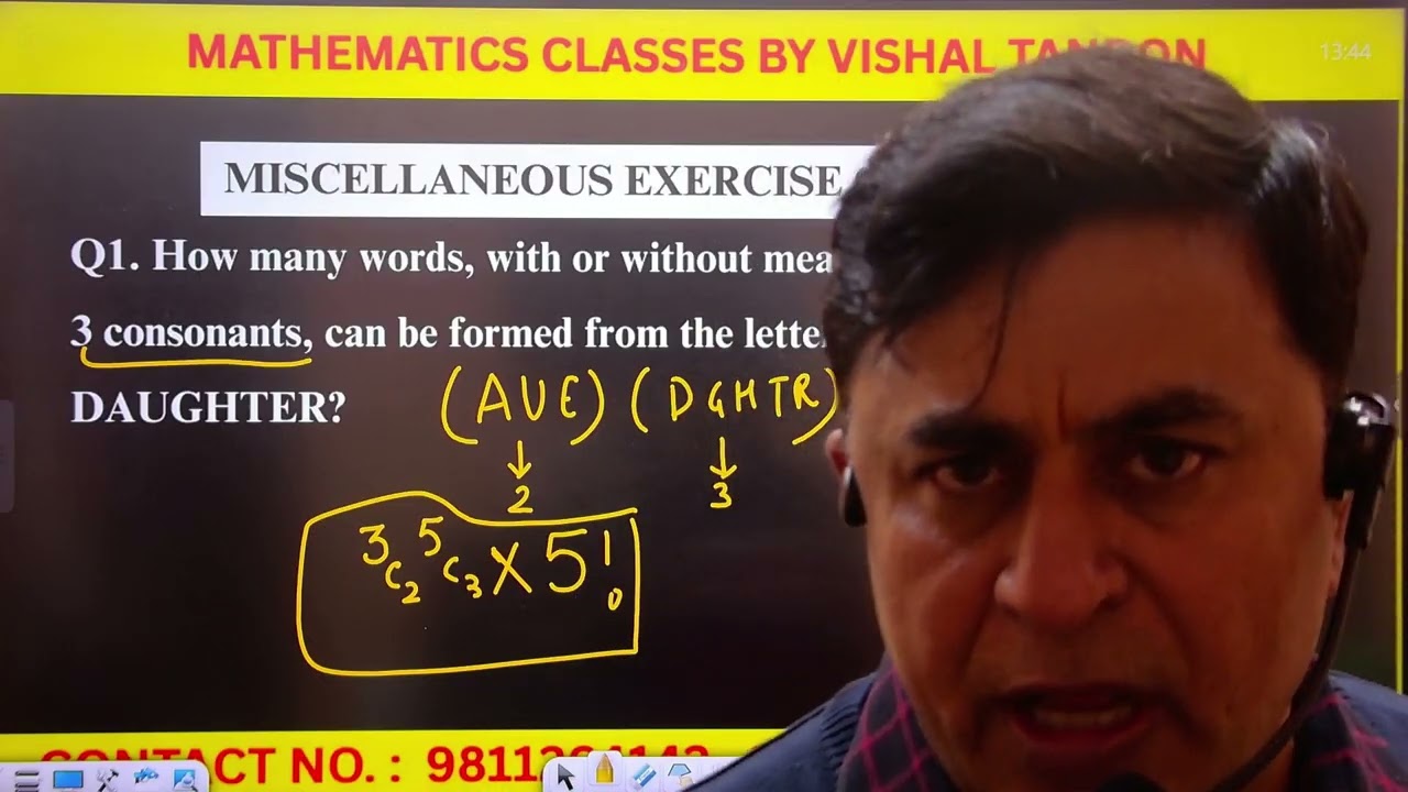 Permutations and Combinations Word problem 2