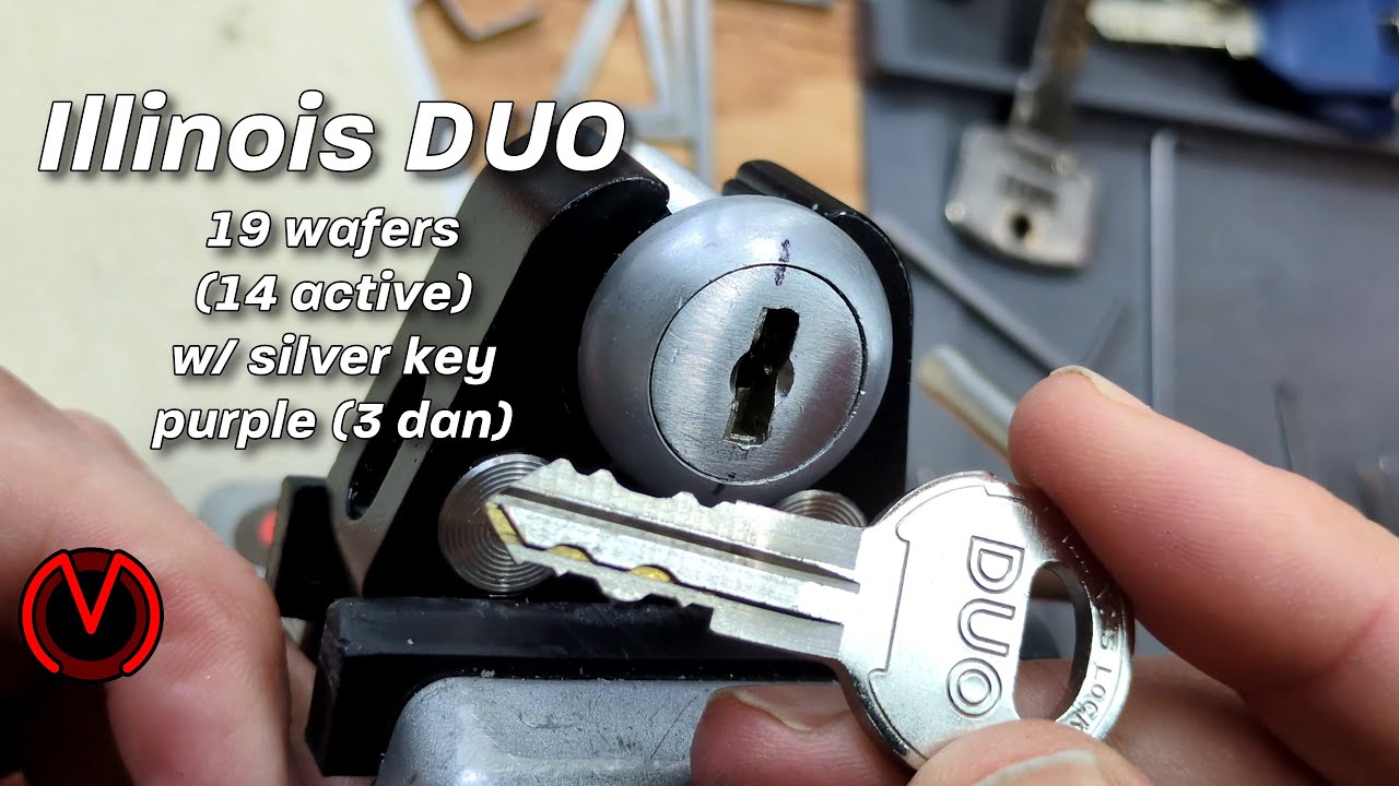 Illinois Duo w/ silver key - pick & partial gut - purple (3 dan)