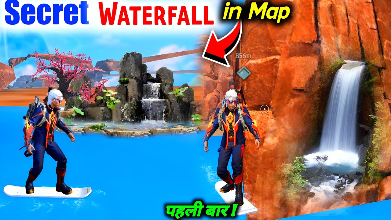 FIND New Secret Location in Kalahari Map 😲 waterfall Free Fire