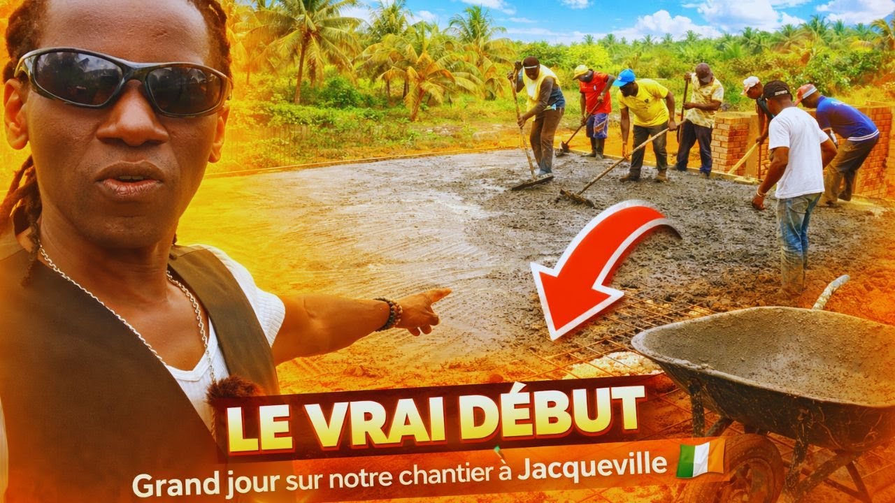 Coulage de la dalle : le vrai début de notre chantier à Jacquesville 🇨🇮