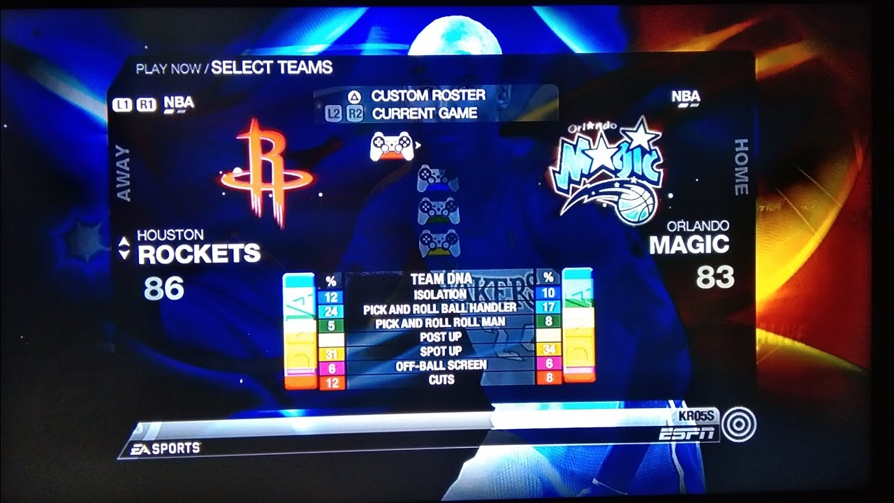 NBA Live 09 (PS3) | Rockets 🏀 vs Magic 🏀
