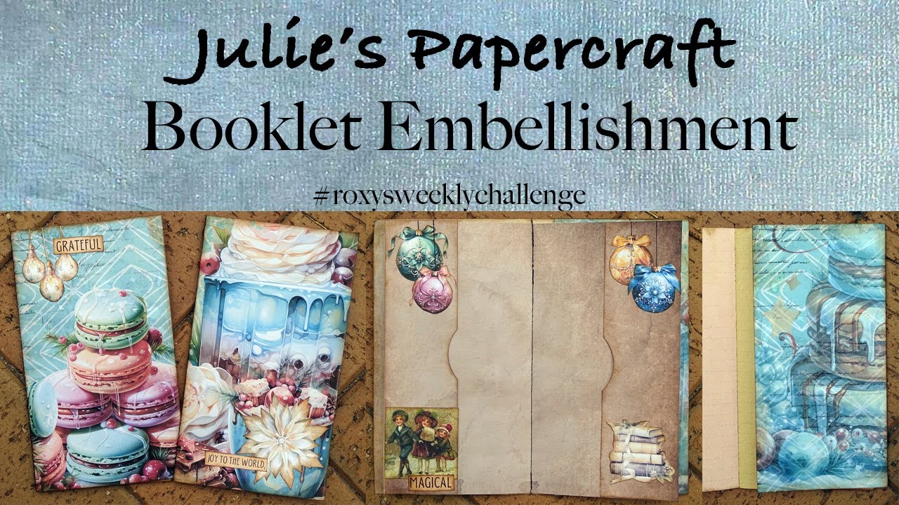 Быстрое и простое украшение для буклета. #juliespapercraft #roxysweeklychallenge #junkjournaling